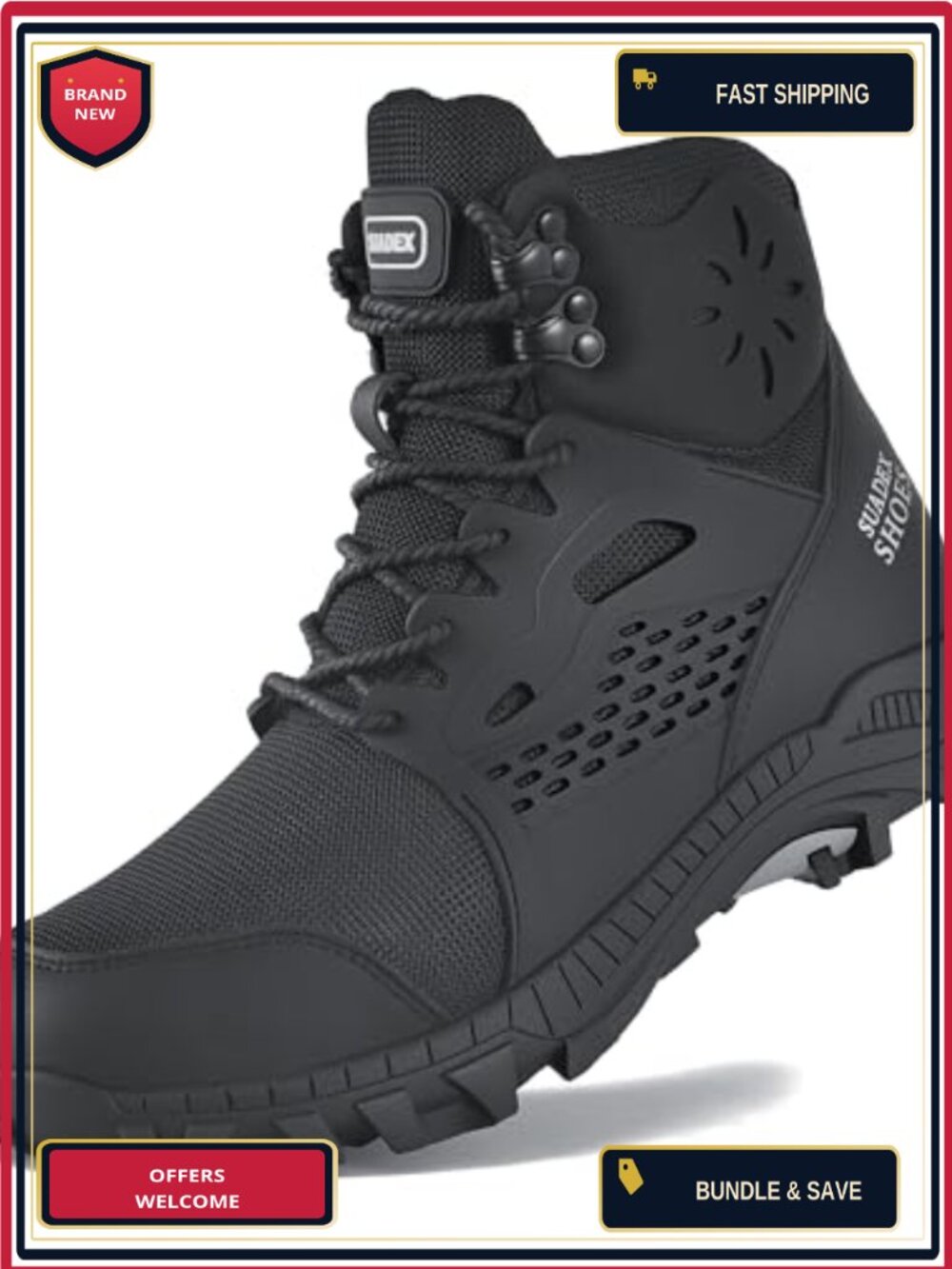 Steel Toe Boots Waterproof Indestructible Safety Work Construction Boots